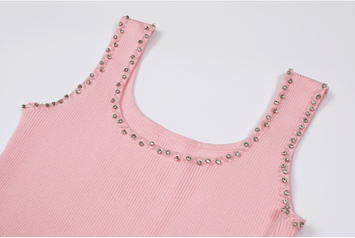25ss Knitted dress for European and American socialites