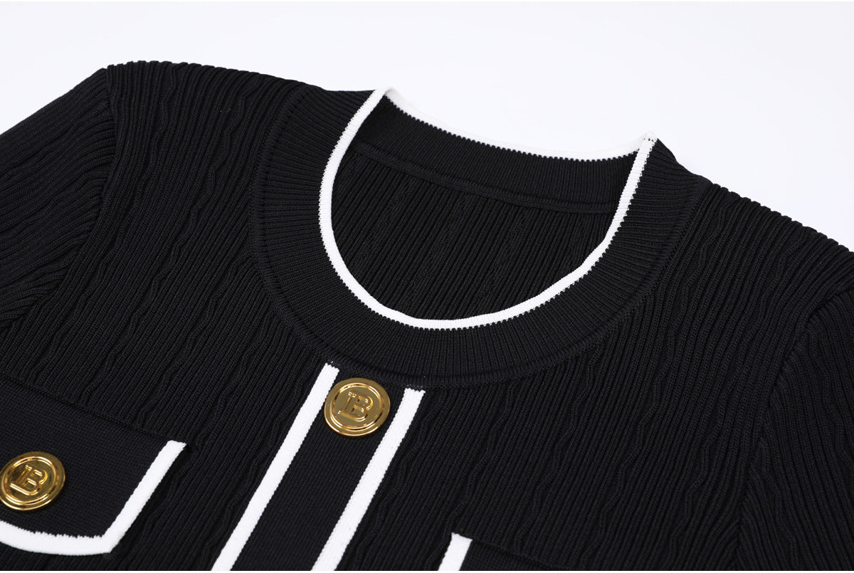 25ss A versatile knitted slimming dress that wraps around the buttocks