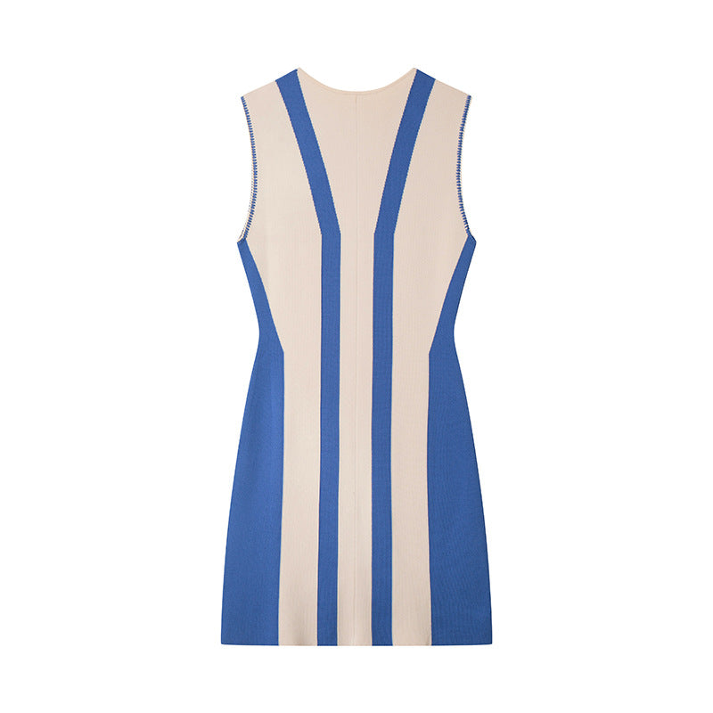 25SS Sleeveless mid-length knitted dress