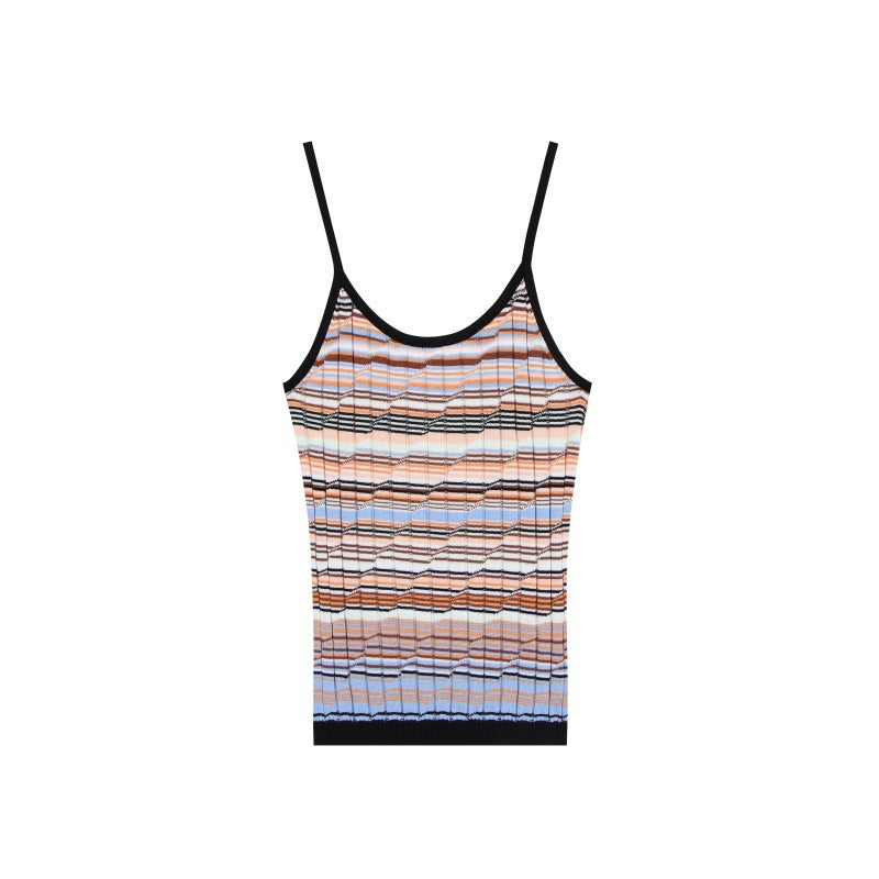 25ss Spring and summer sleeveless knitted casual suit