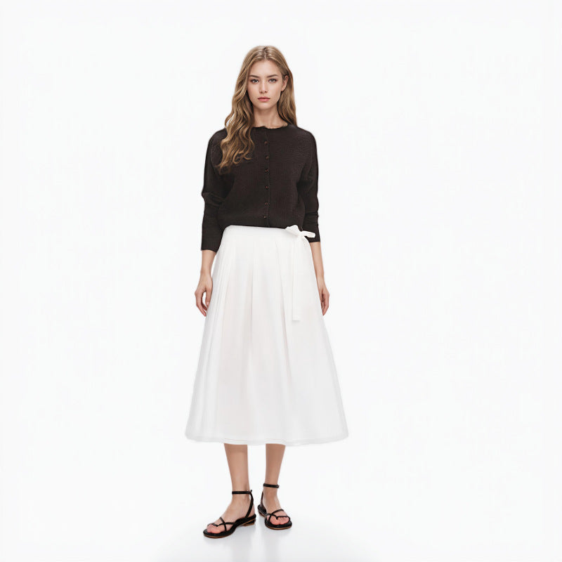 25ss Ladylike cashmere fleece sweater for autumn and winter