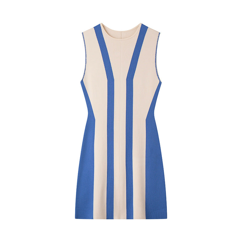 25SS Sleeveless mid-length knitted dress