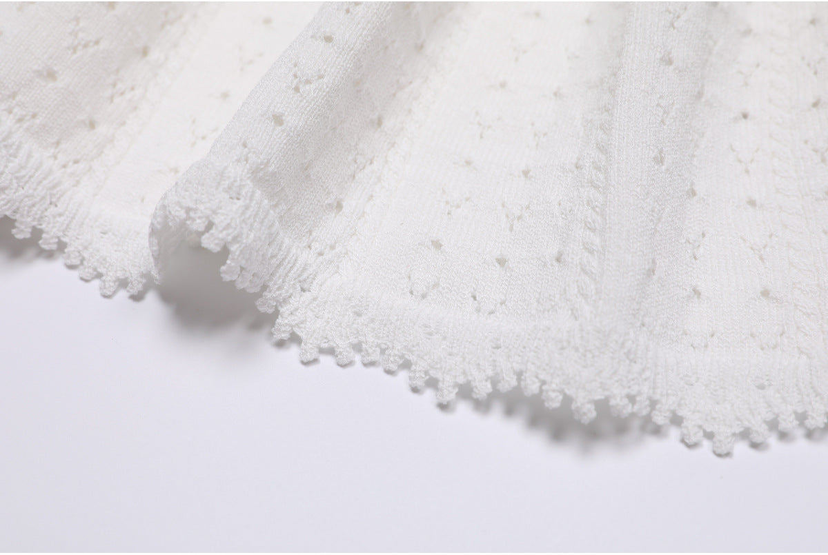 25ss A slimming knitted dress for European and American socialites