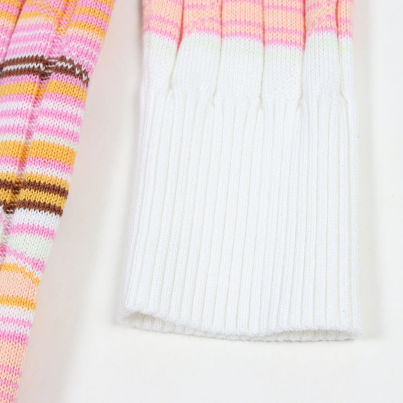 25ss Spring and Autumn polo collar Tencel cotton knitted sweater