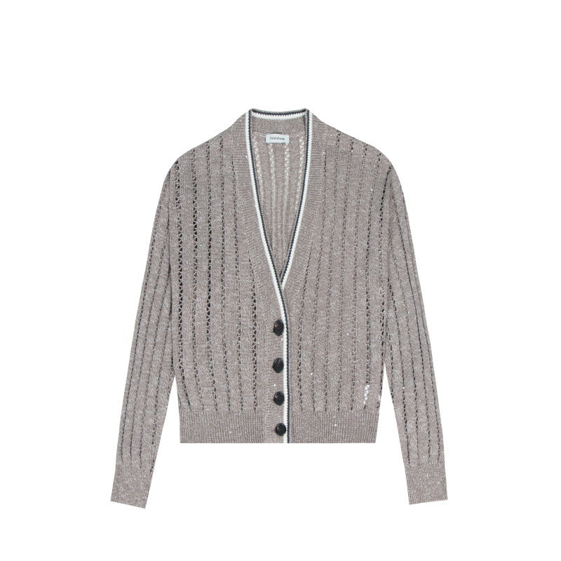 25ss Old Qianfeng autumn and winter linen and cotton knitted sweater