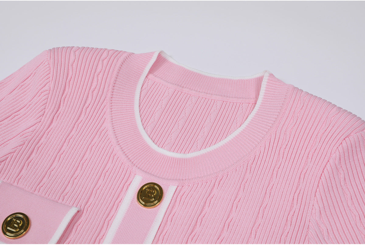 25ss A versatile knitted slimming dress that wraps around the buttocks