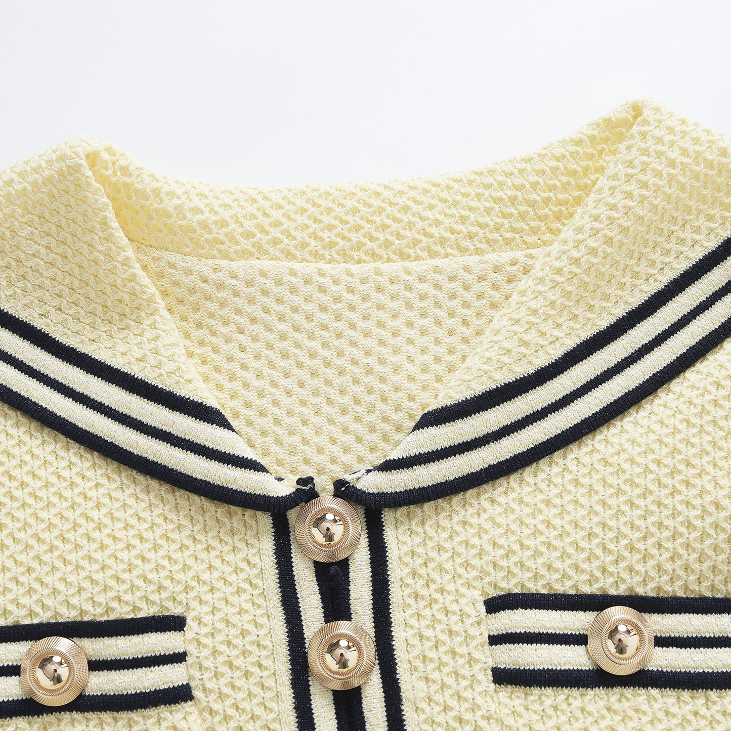French-style, niche and youthful school-style knitted dress