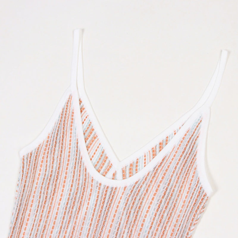 25ss Spring and summer sleeveless Tencel A-line knitted dress