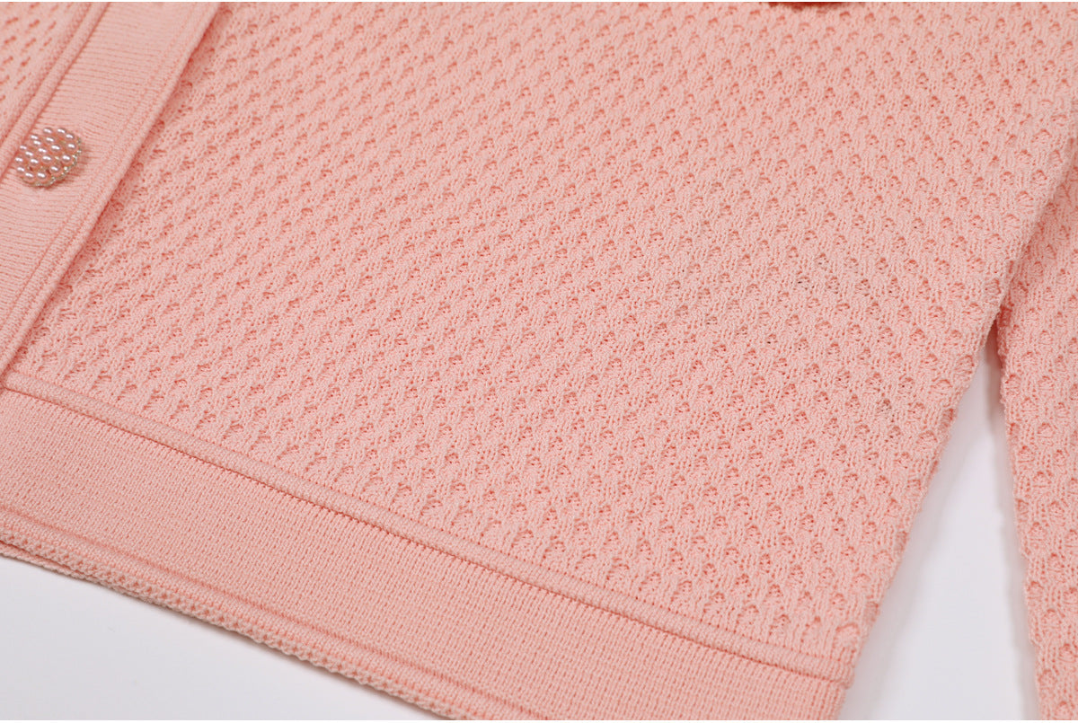 25ss A slimming knitted sweater coat for socialite