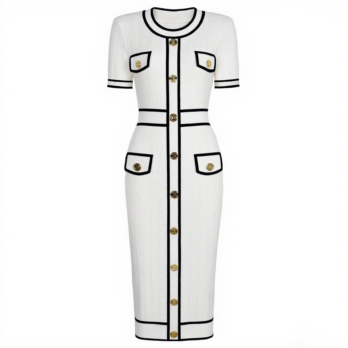 25ss A versatile knitted slimming dress that wraps around the buttocks