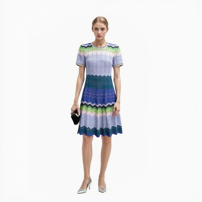 25ss Elegant knitted dress for ladies in spring and summer