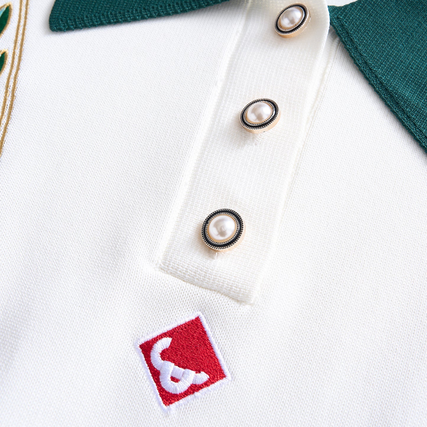 25ss polo collar embroidered body-hugging skirt