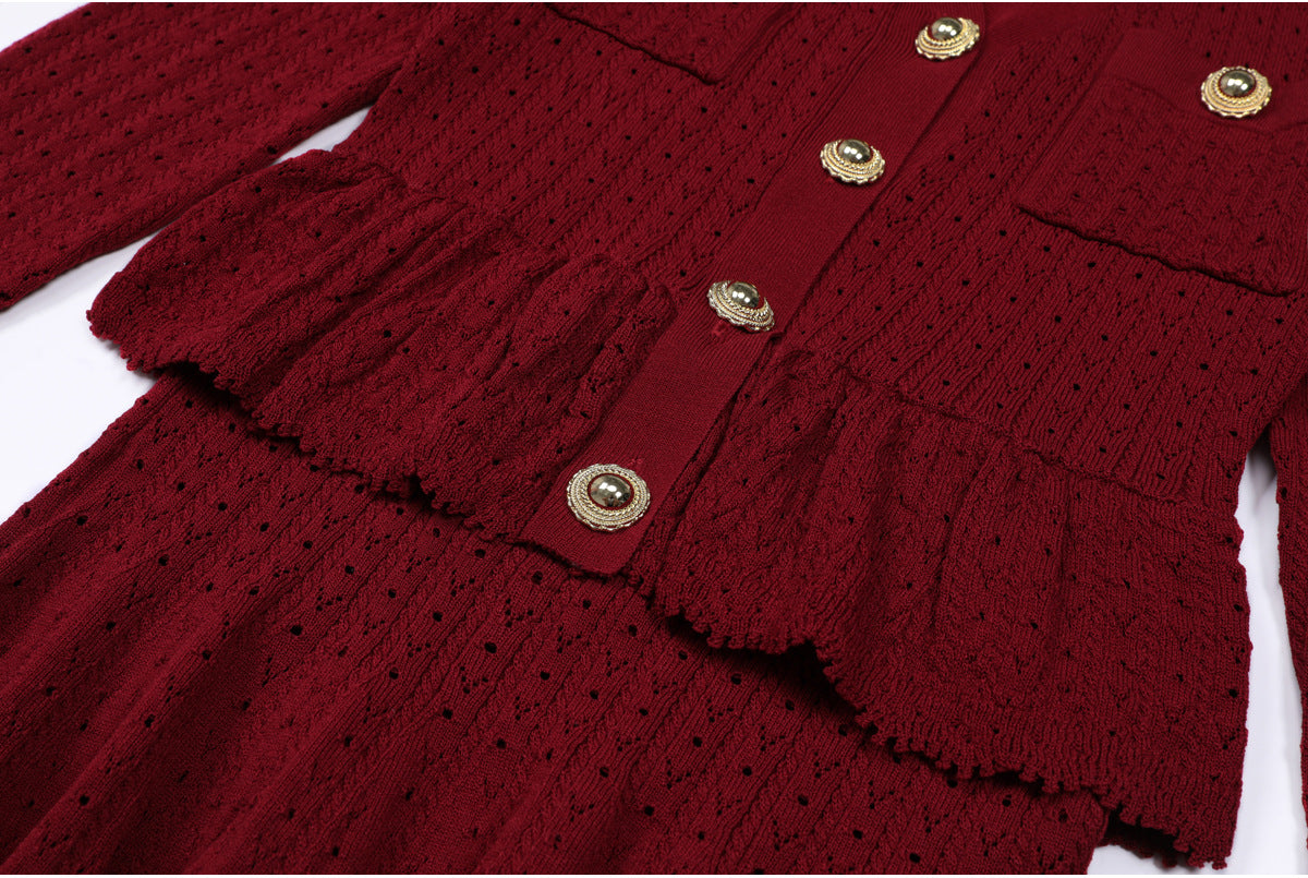25ss European and American fashionable knitted dress