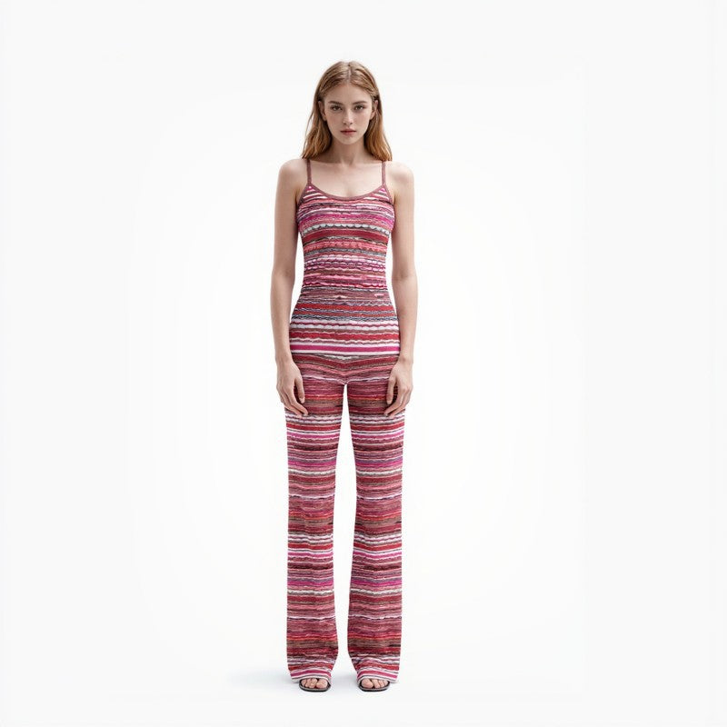 25ss Elegant spring and summer vest and casual long pants set