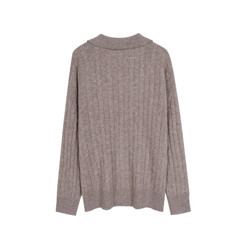 25ss polo neck wool sweater for autumn and winter