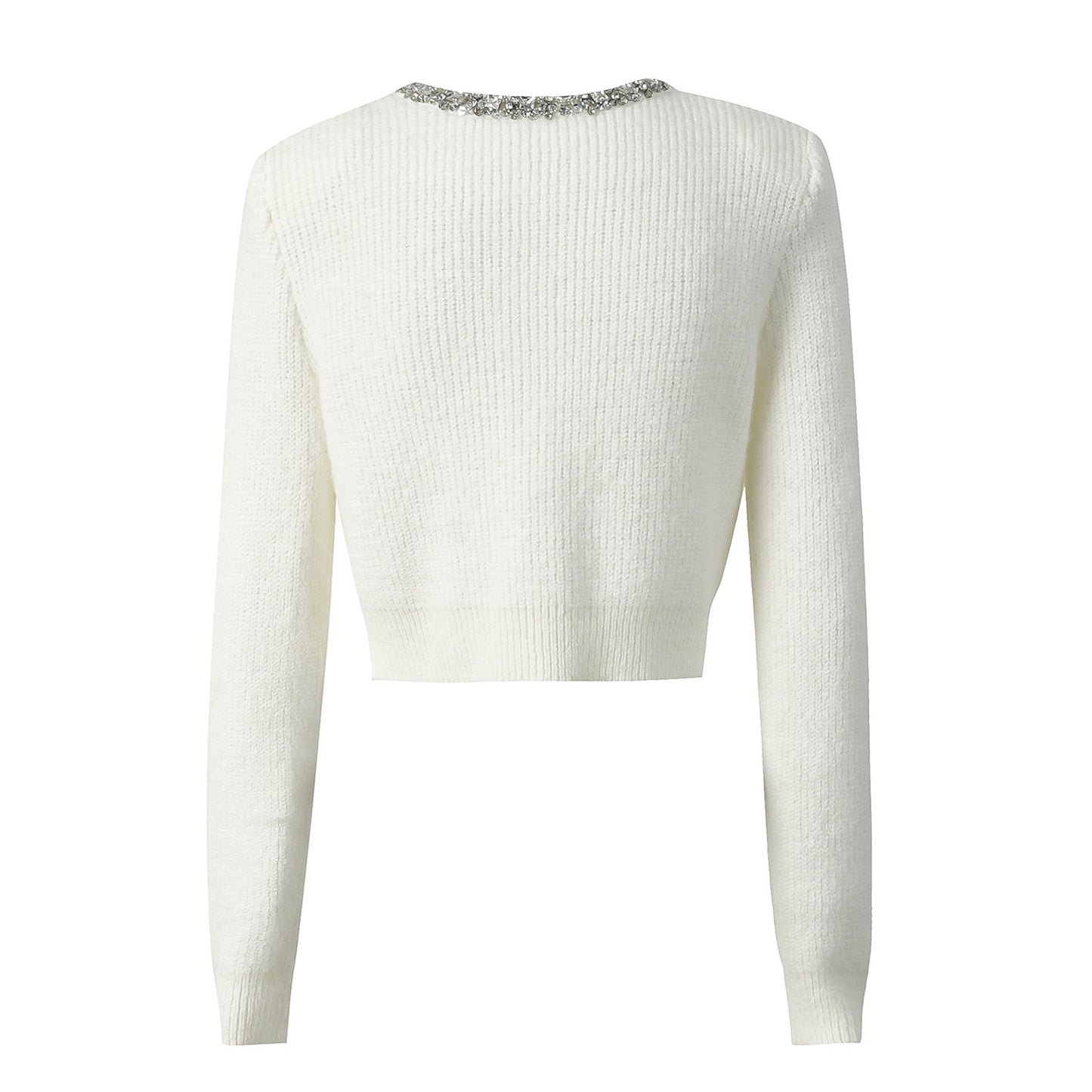 25ss A fashionable cardigan studded with diamonds in early autumn