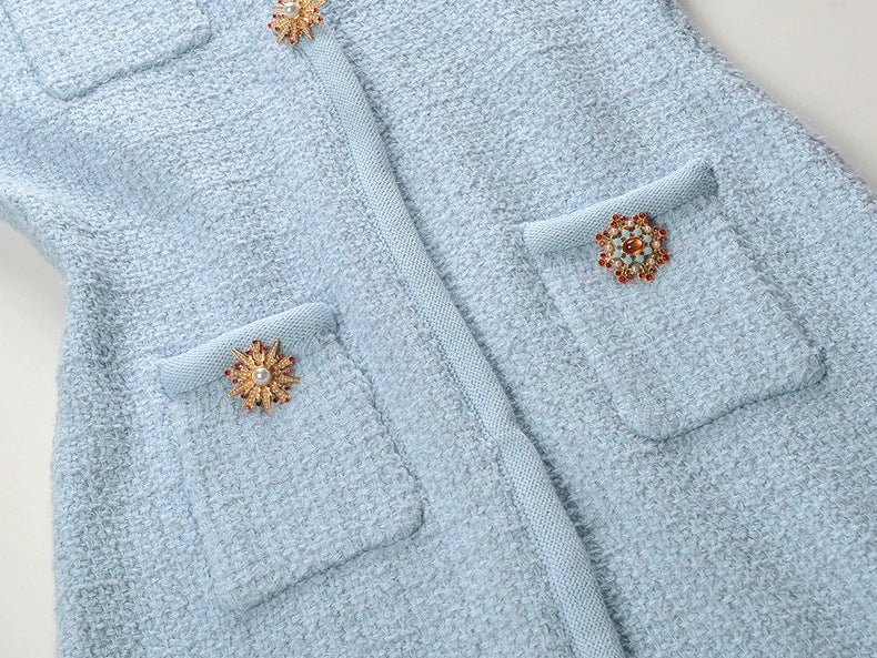 25ss A delicate chanel-style knitted dress by a socialite