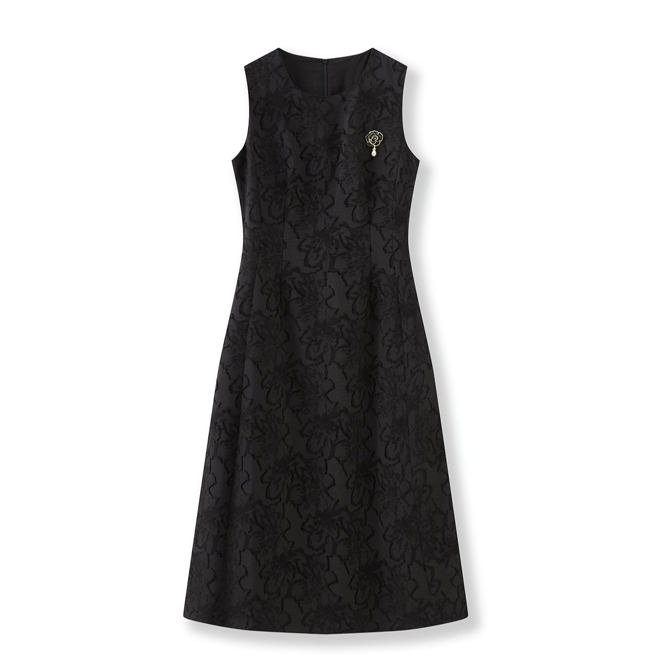 25ss Heavy industry cut-flower vest waist-cinching dress