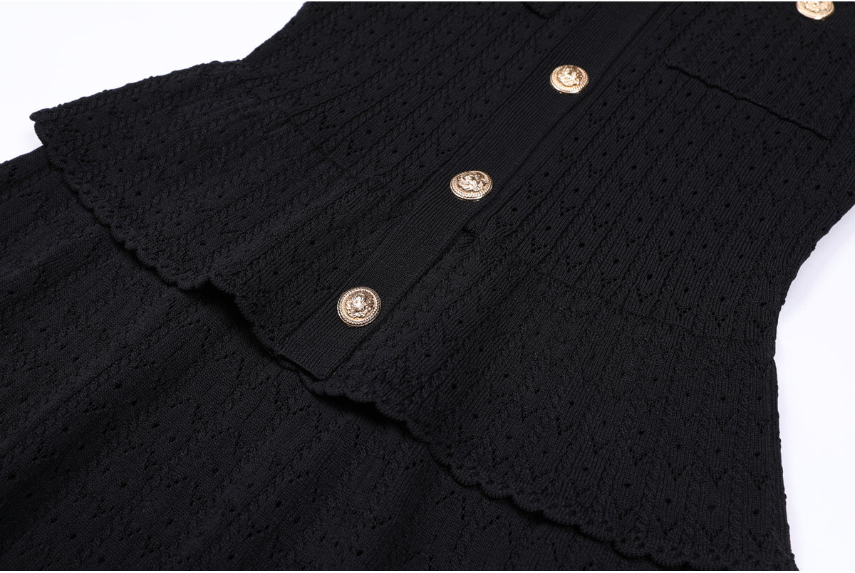 25ss A sleeveless dress for a European and American socialite