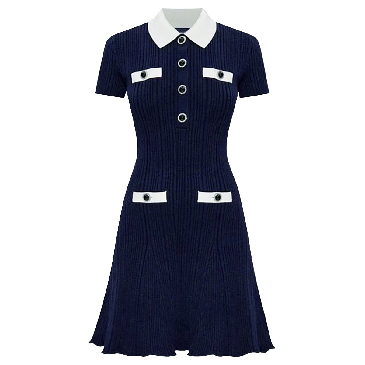 25ss Summer short-sleeved ladylike knitted short skirt