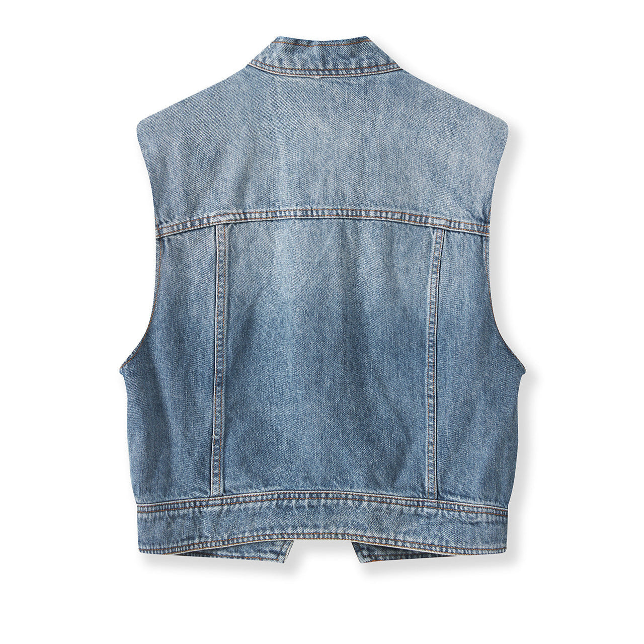 25ss A light luxury hand-stitched diamond denim vest jacket