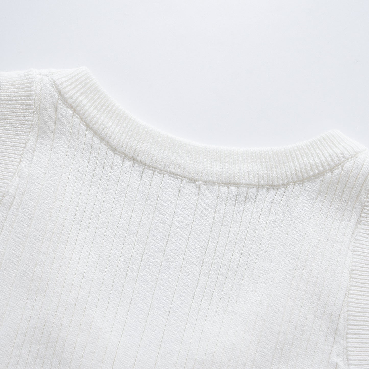 French - Style Logo - Embellished Grid - Paneled Sleeveless Knit Dress