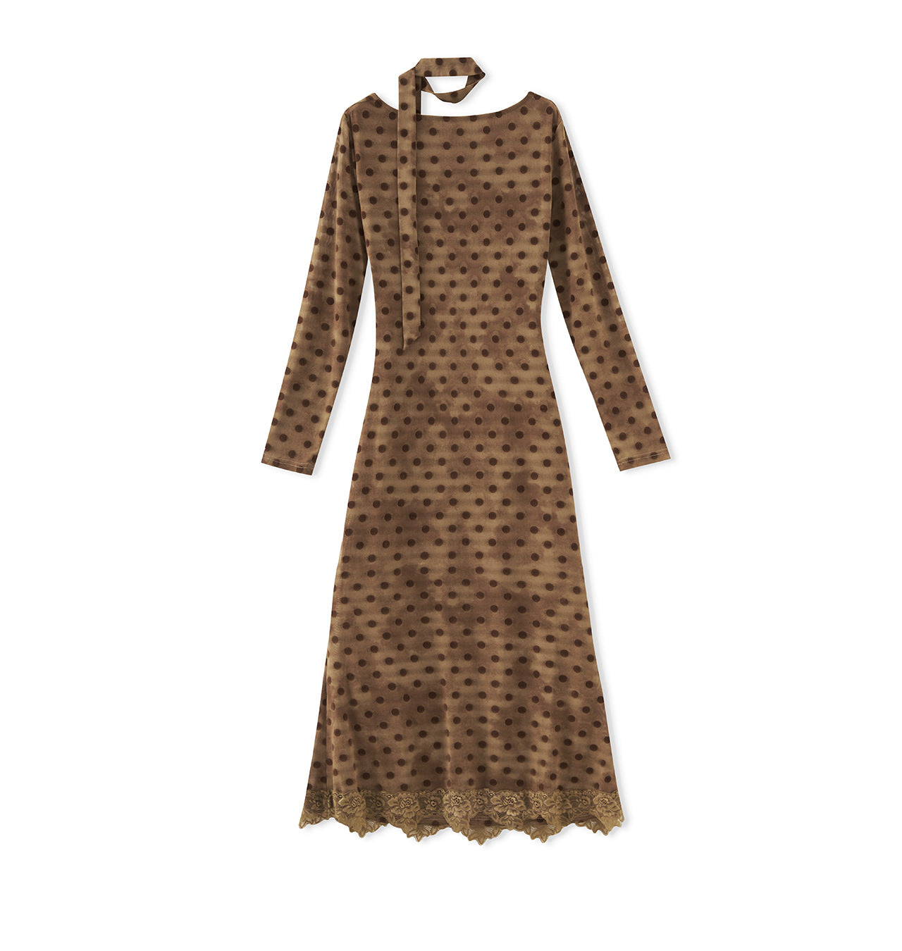 25ss Morning swing gold style plant French dress