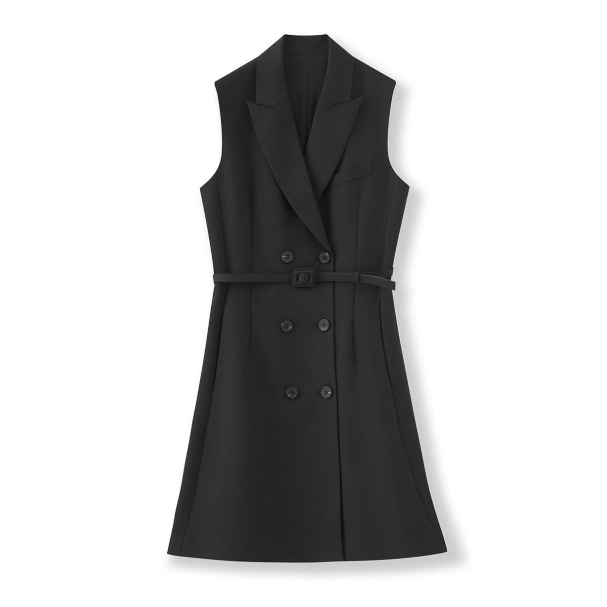 25ss Elegant commuting workplace sleeveless vest dress