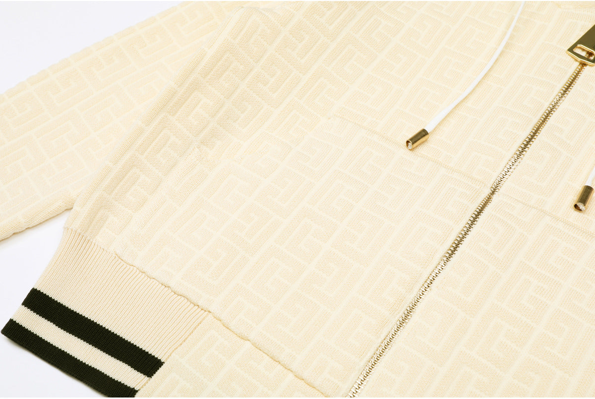25ss Chunqiu Heavy Industry Knitted Casual Suit