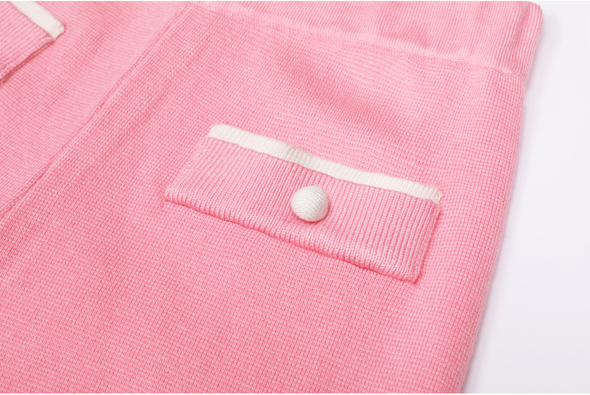 25ss Chunqiu Heavy Industry Knitted Casual Style Set