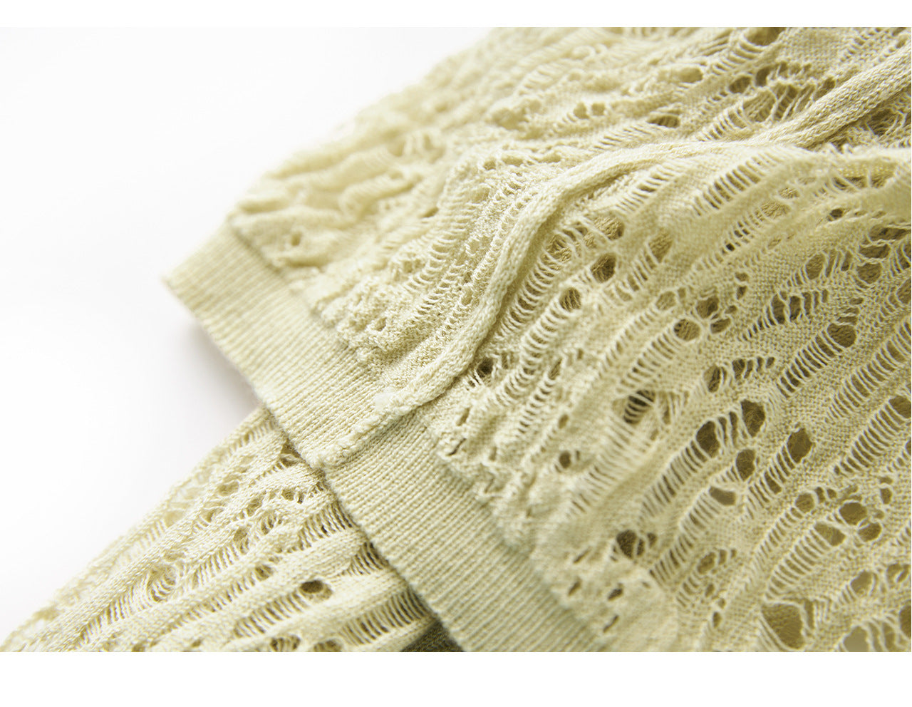 25ss Three-dimensional hollowed-out wool knitted sweater