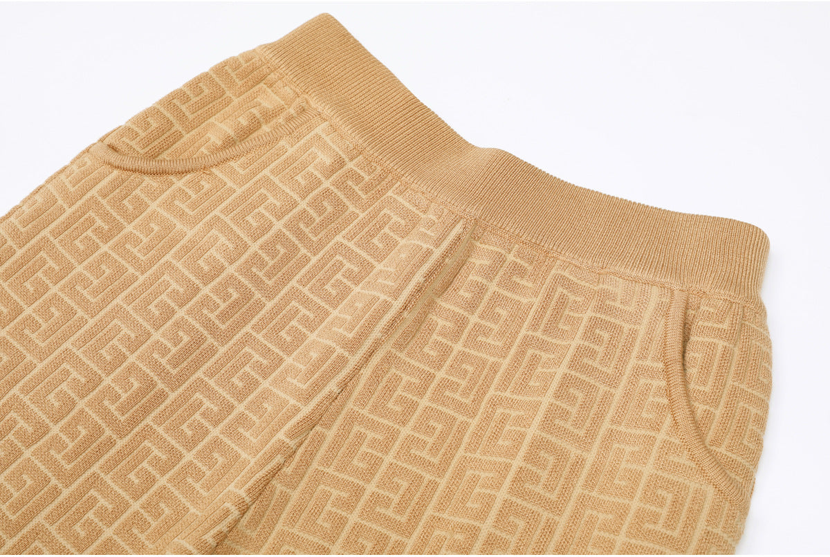 25ss Chunqiu Heavy Industry Knitted Casual Suit