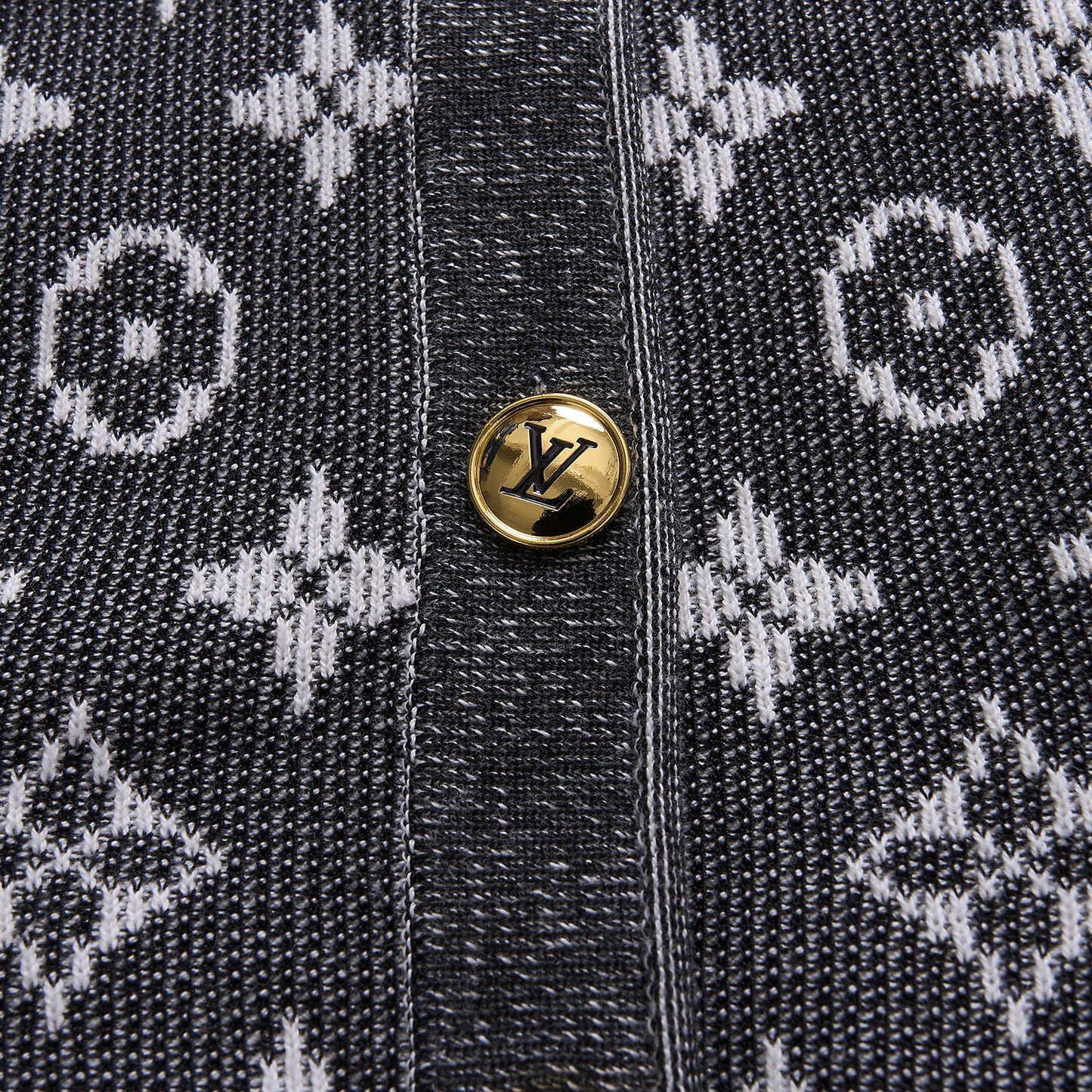 25ss Retro monograph printed knitted cardigan vest