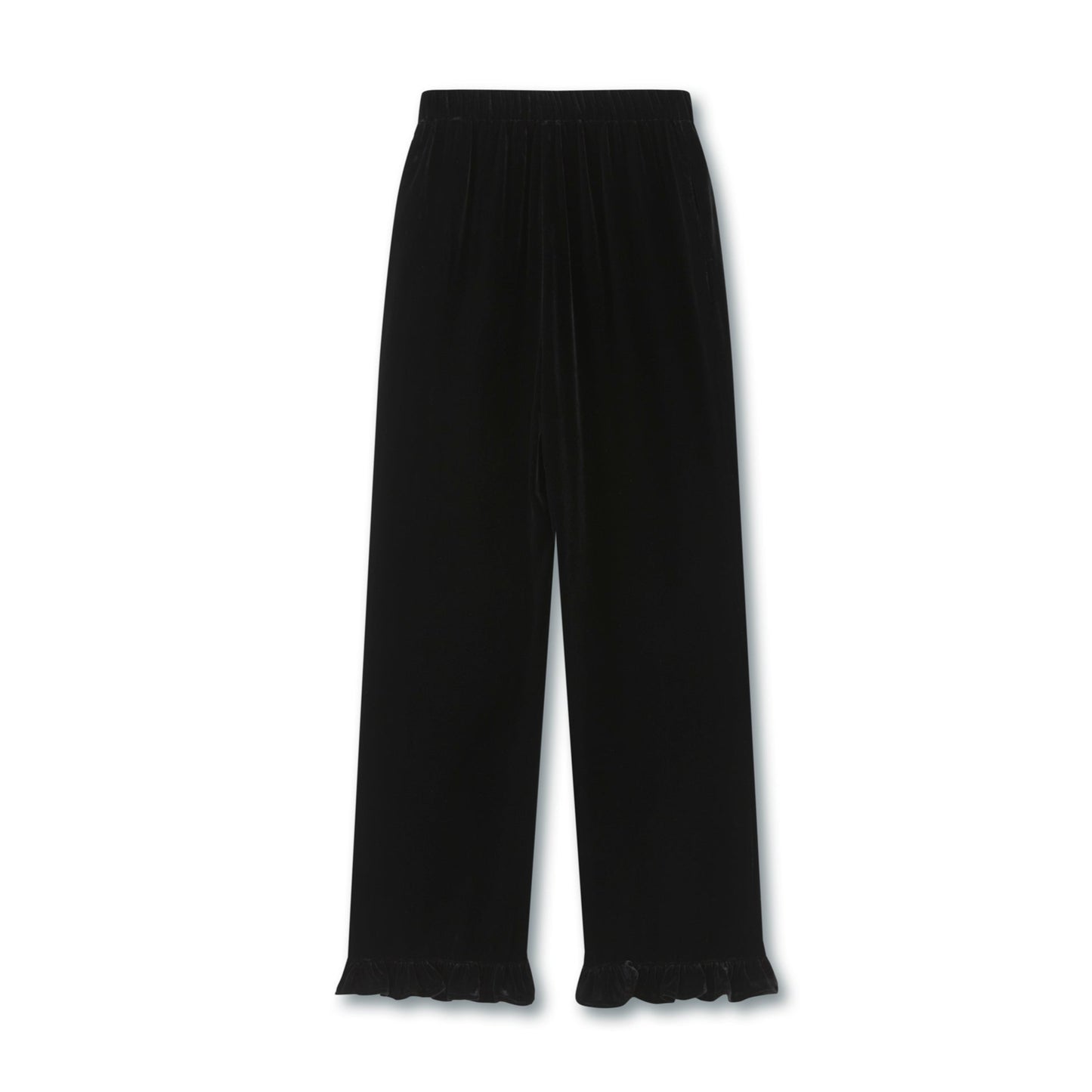 25ss Fashionable velvet elastic casual pants