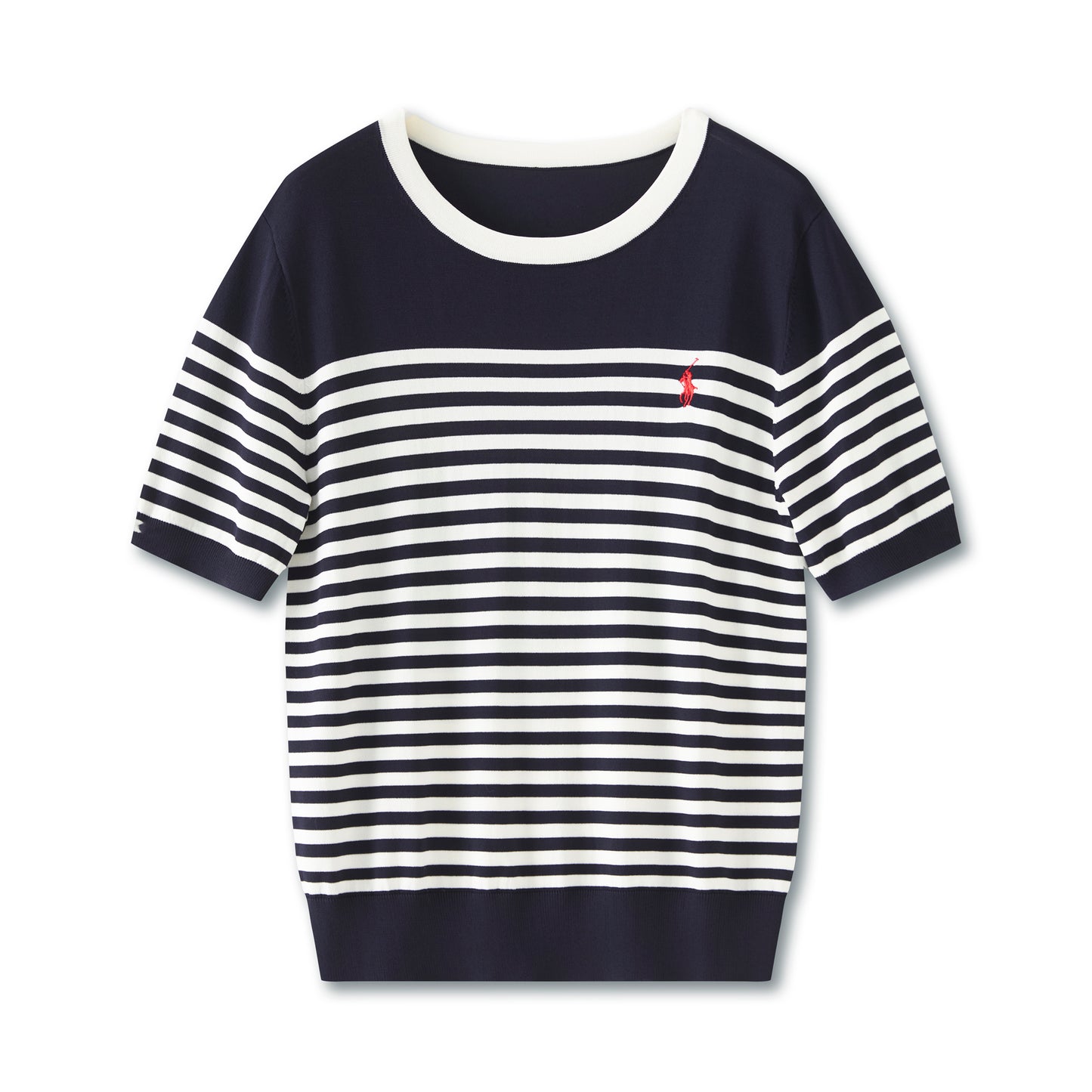 25ss Fashionable Tencel simple striped knitted T-shirt