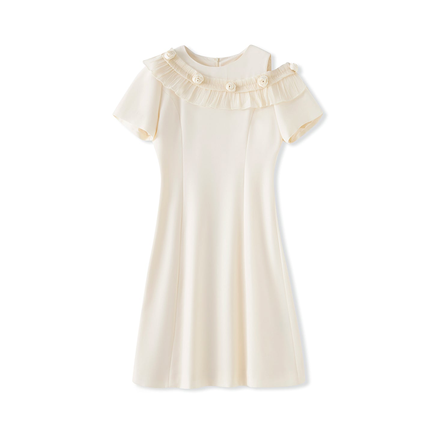 25ss Off-the-shoulder A-line dress