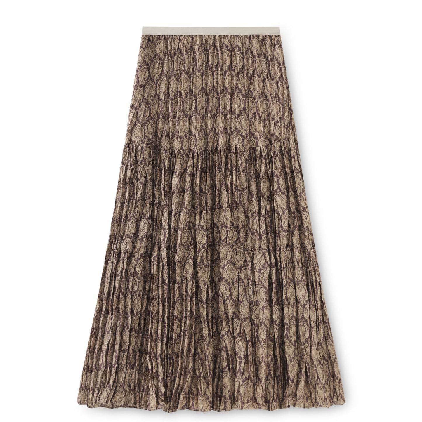 25ss Retro printed pleated skirt
