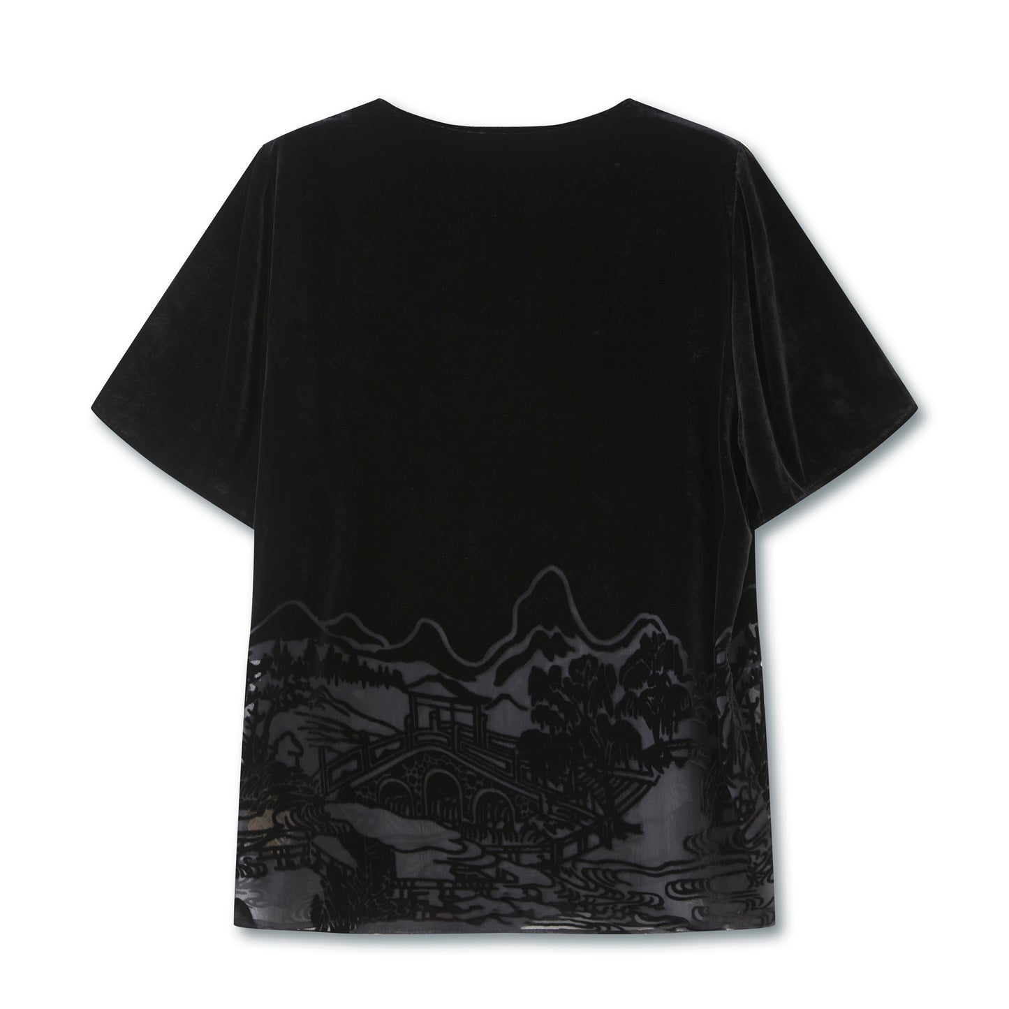 25ss Fashionable velvet top with Chinese style