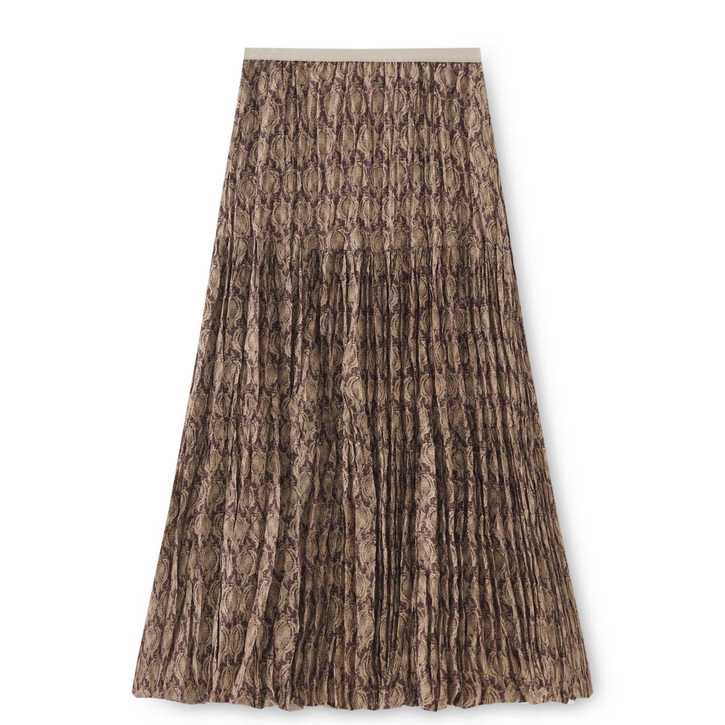 25ss Retro printed pleated skirt