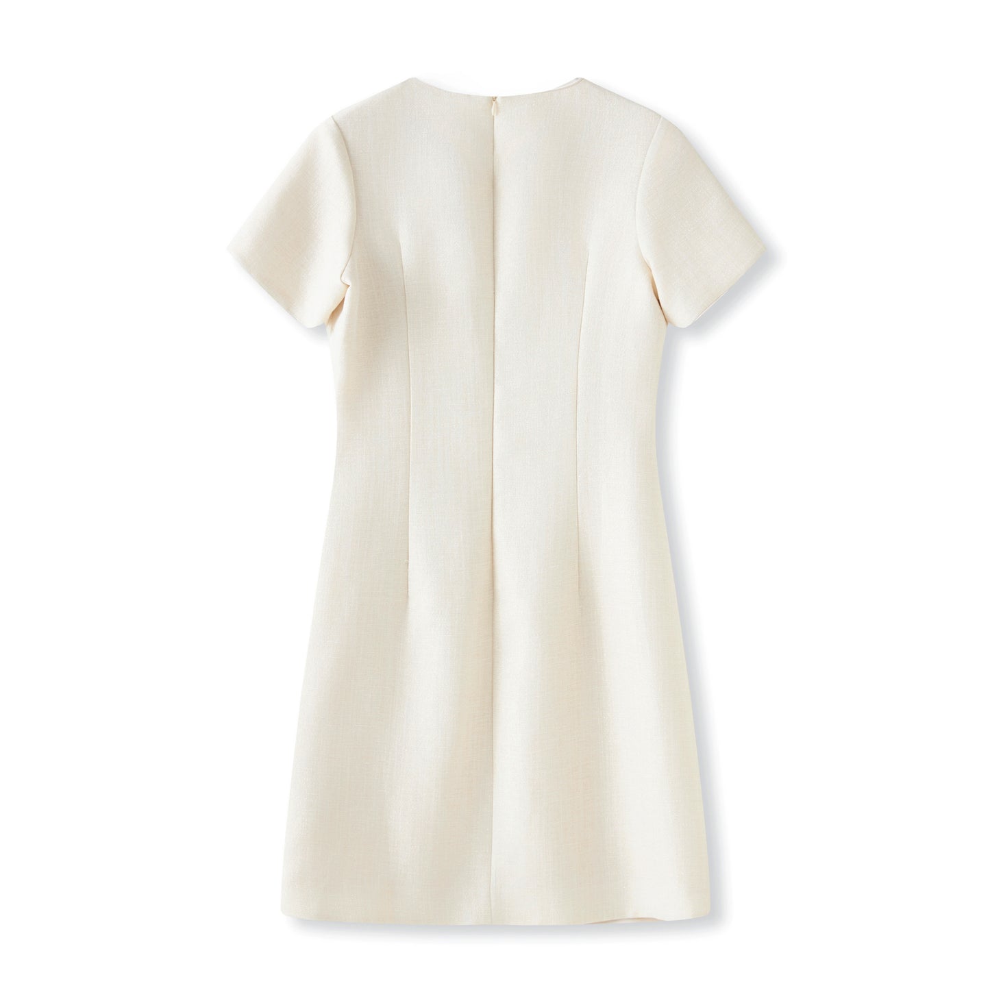 25ss Tencel linen small V-neck short-sleeved dress