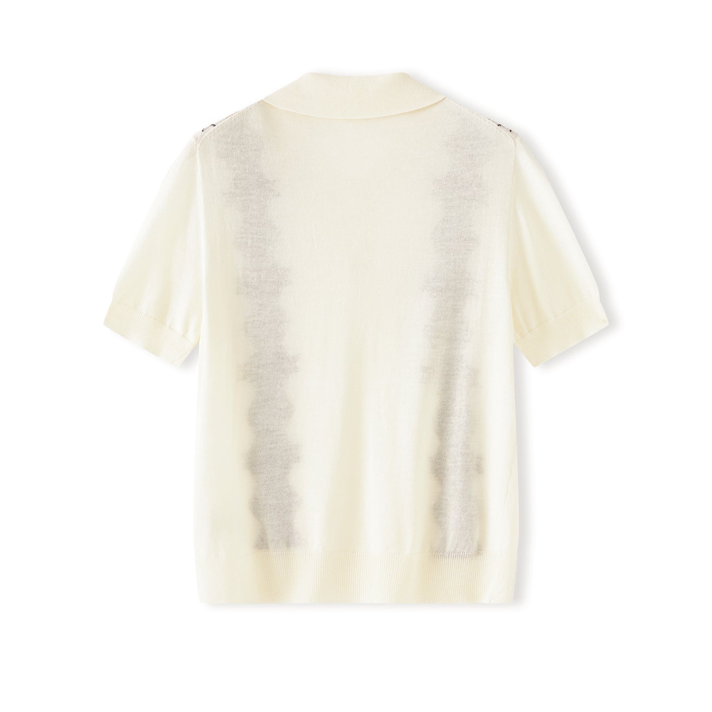 25ss Youthful Tencel linen short-sleeved knitted top
