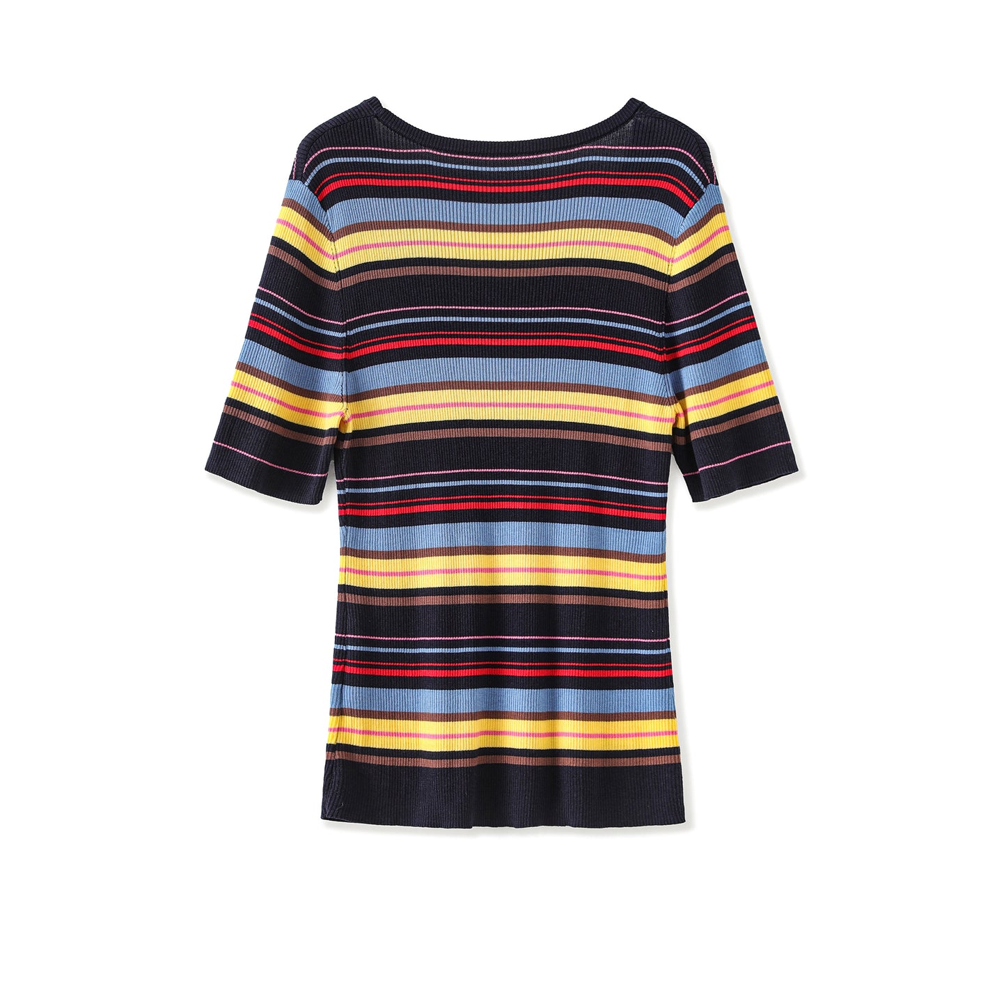 25ss Stylish striped knitted sweater