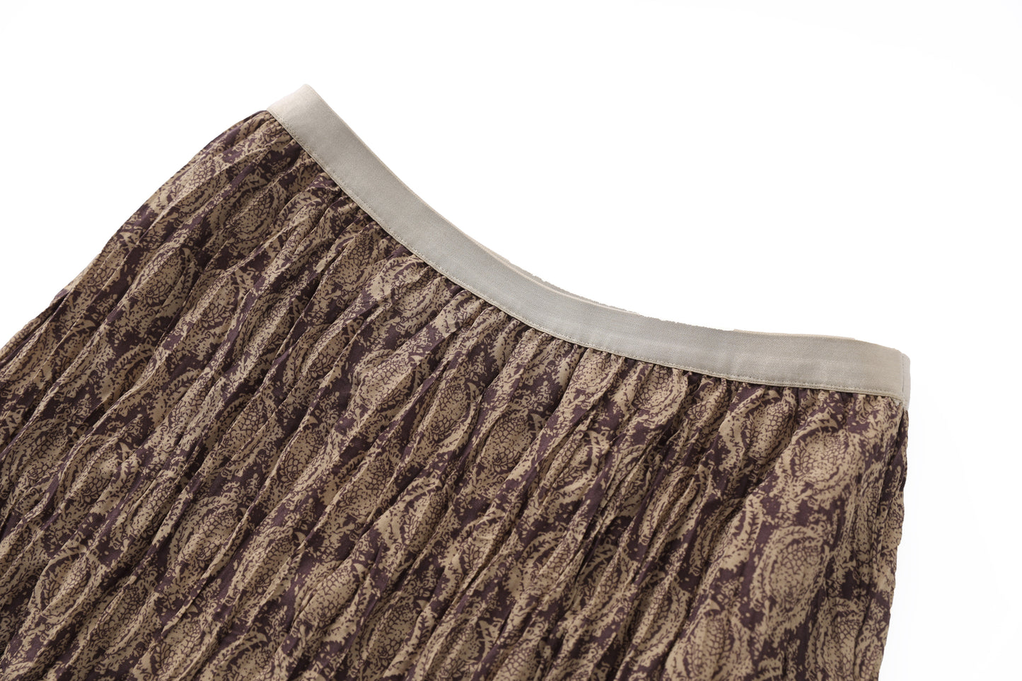 25ss Retro printed pleated skirt