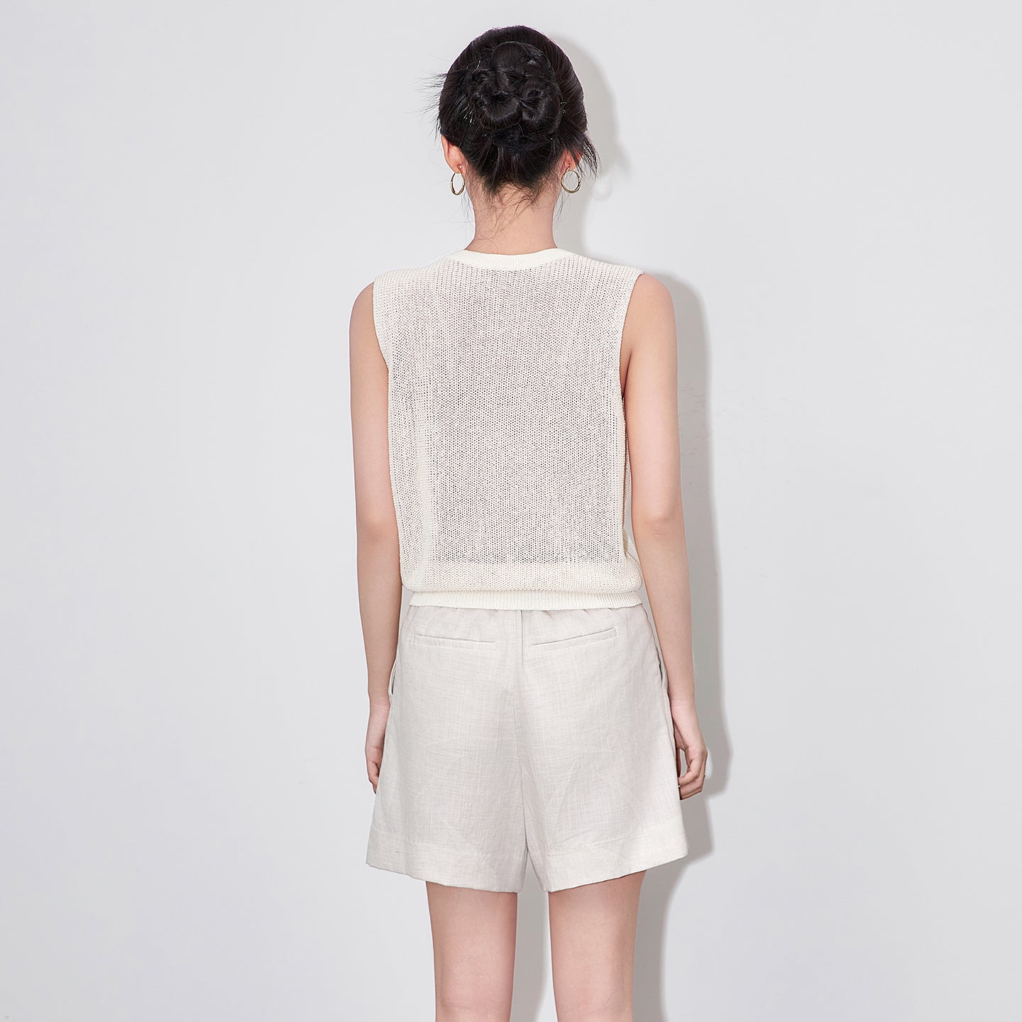 25ss V-neck single-pocket sleeveless knitted vest