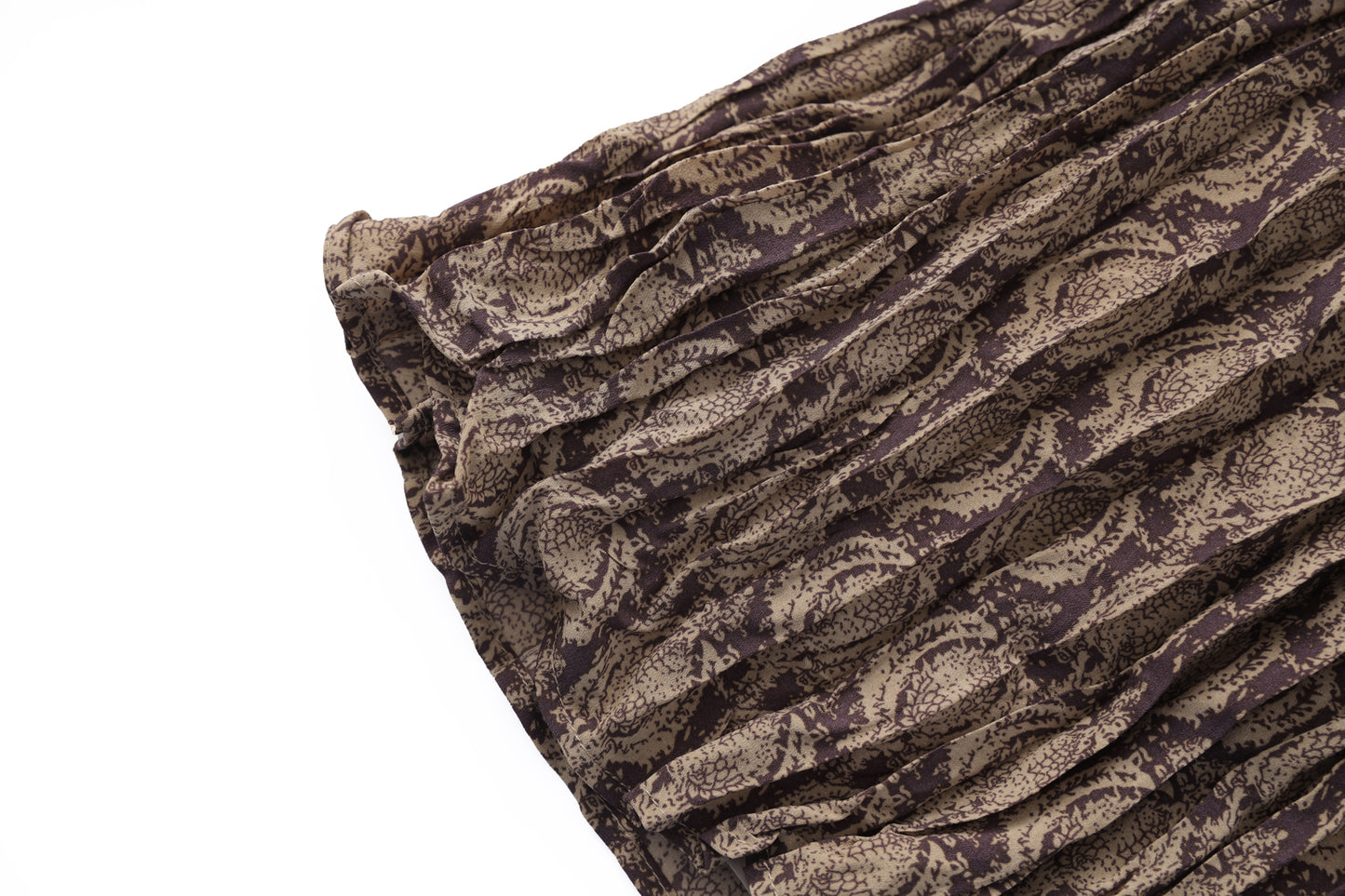 25ss Retro printed pleated skirt