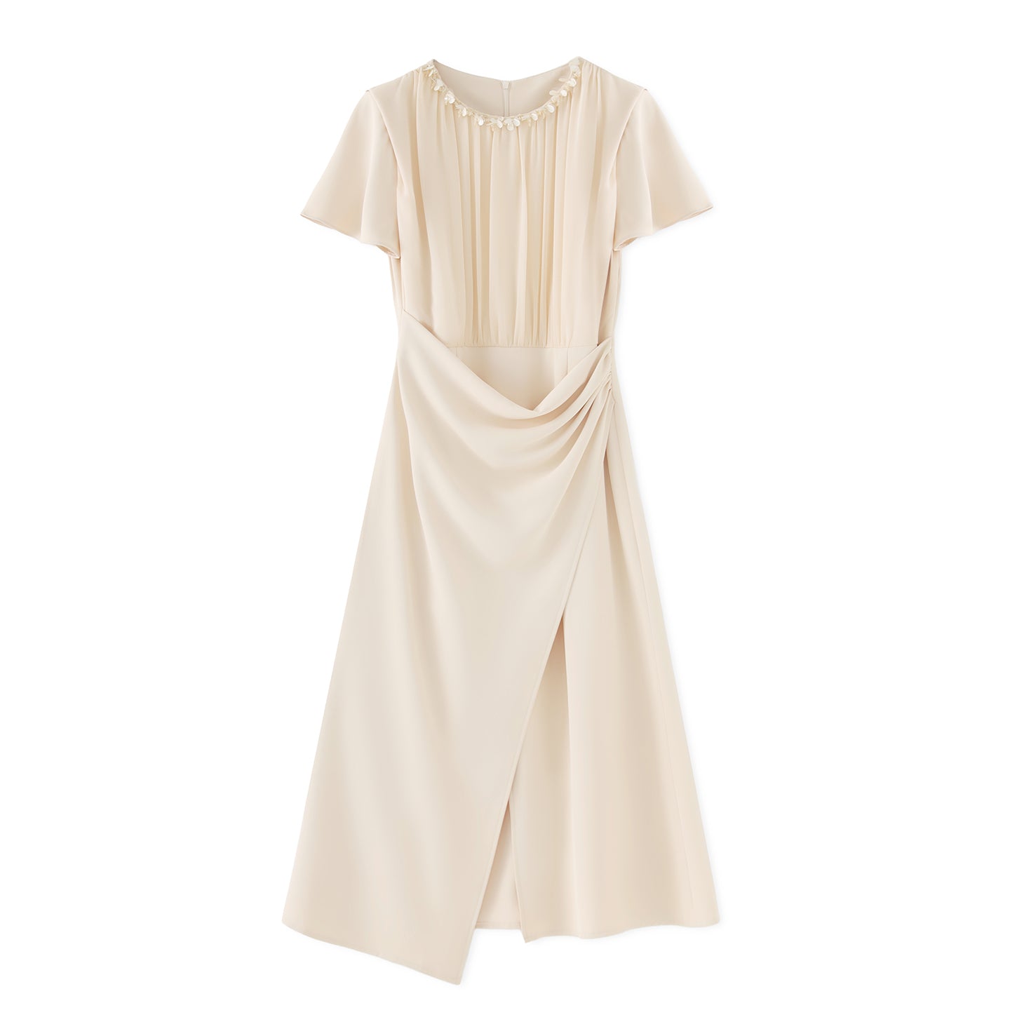 25ss A slit and cinched waist dress
