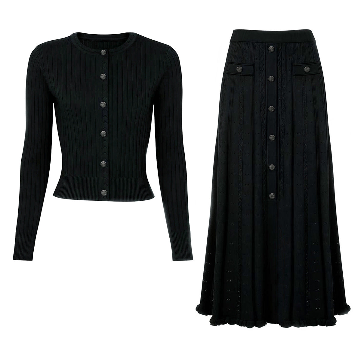 25ss Spring and Autumn fashion knitted suit dress