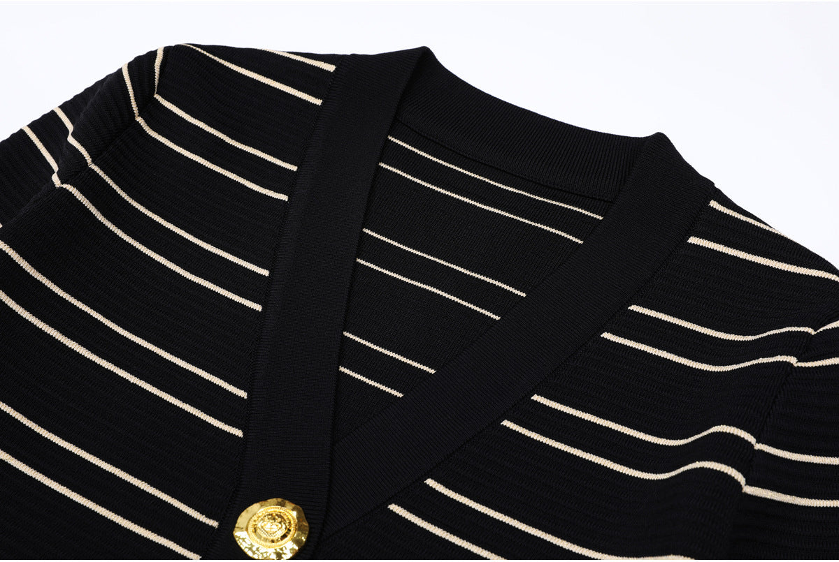 25ss Spring and Autumn fashion knitted jacket, vest and skirt set