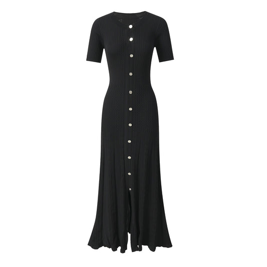 25ss Early autumn French chanel-style knitted dress