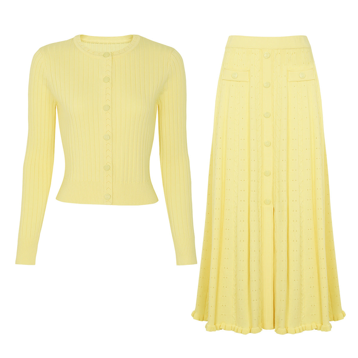 25ss Spring and Autumn fashion knitted suit dress